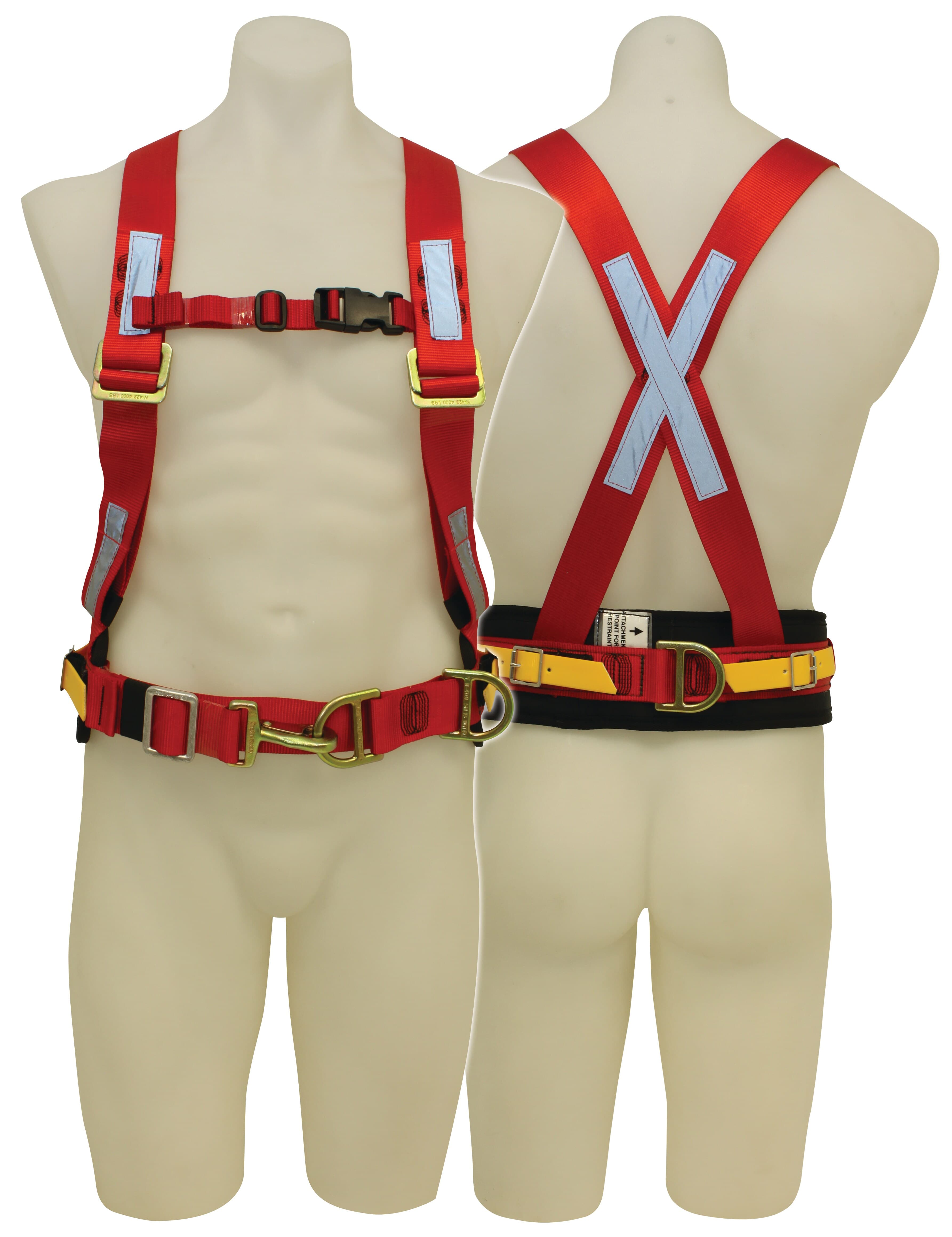 3M™ PROTECTA® Miners Belt with Integral Braces AB002AU, Red, Medium, 1 EA/Case