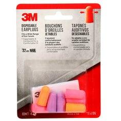 3M™ Disposable Earplugs, 92050H4-DC, Multicolor, 4 pairs/pack