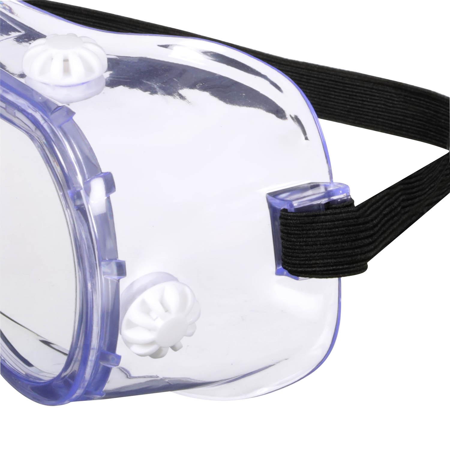 3M™ Goggle Chemical Splash, 91252H1-DC-10, Black Strap, Clear Lens