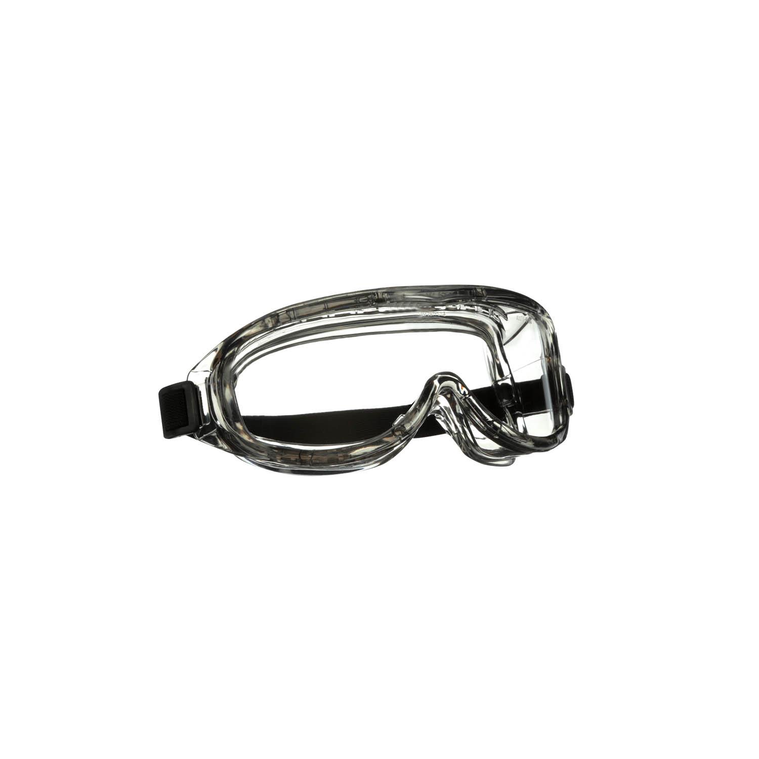 3M™ Professional Goggle, Chemical Splash, 91264H1-DC, Black Strap, Gray
Lens