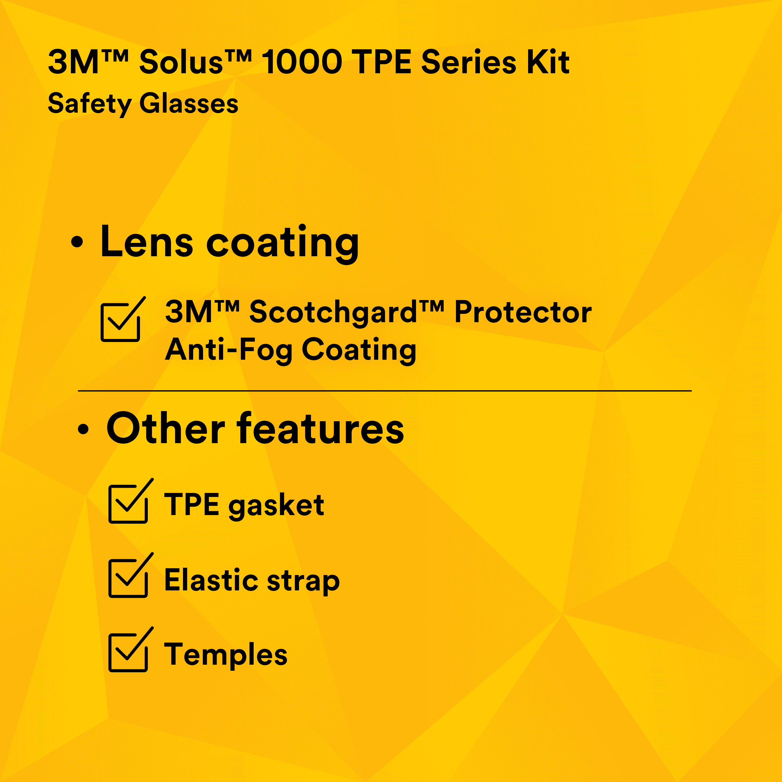 3M™ Solus™ 1000 Series S1201SGAF-TKT, Grn/Blk, Scotchgard™ Anti-Fog Coating, Clear AF-AS Lens, TPE/Strap_8