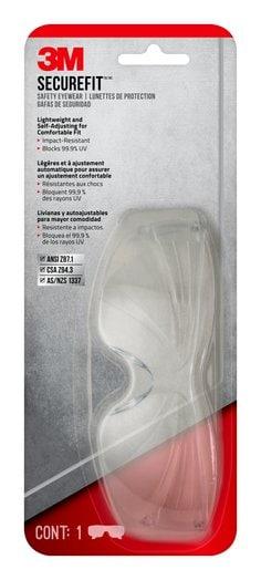 3M™ SecureFit™ 200 Eyewear, SF200H1-DC, Clear, Clear Lens, Anti-Fog