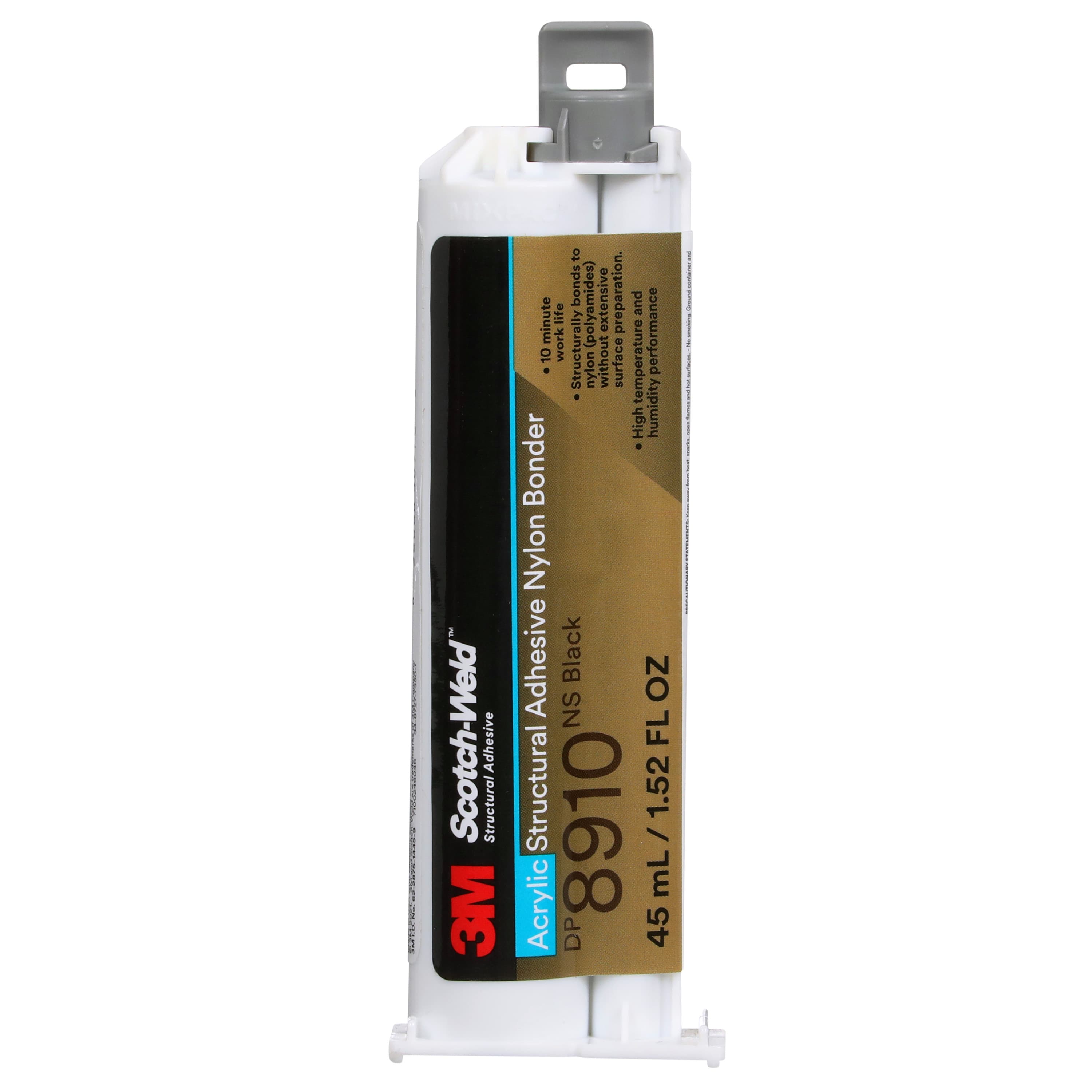 3M Scotch-Weld Acrylic Adhesive DP8910NS, Black, 45 mL Duo-Pak