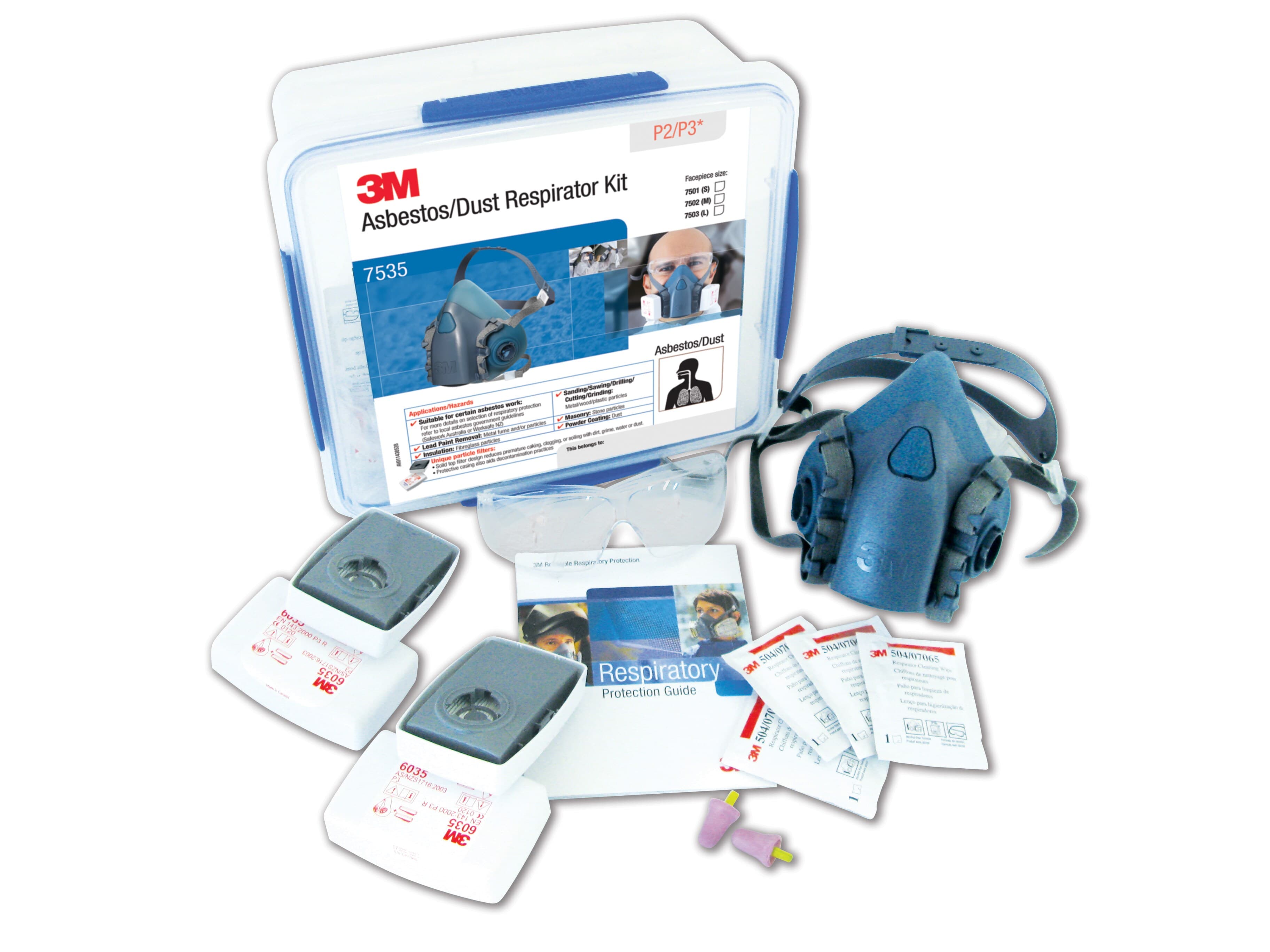 3M Asbestos/Dust Respirator Kit 7535, P2/P3, Small_1