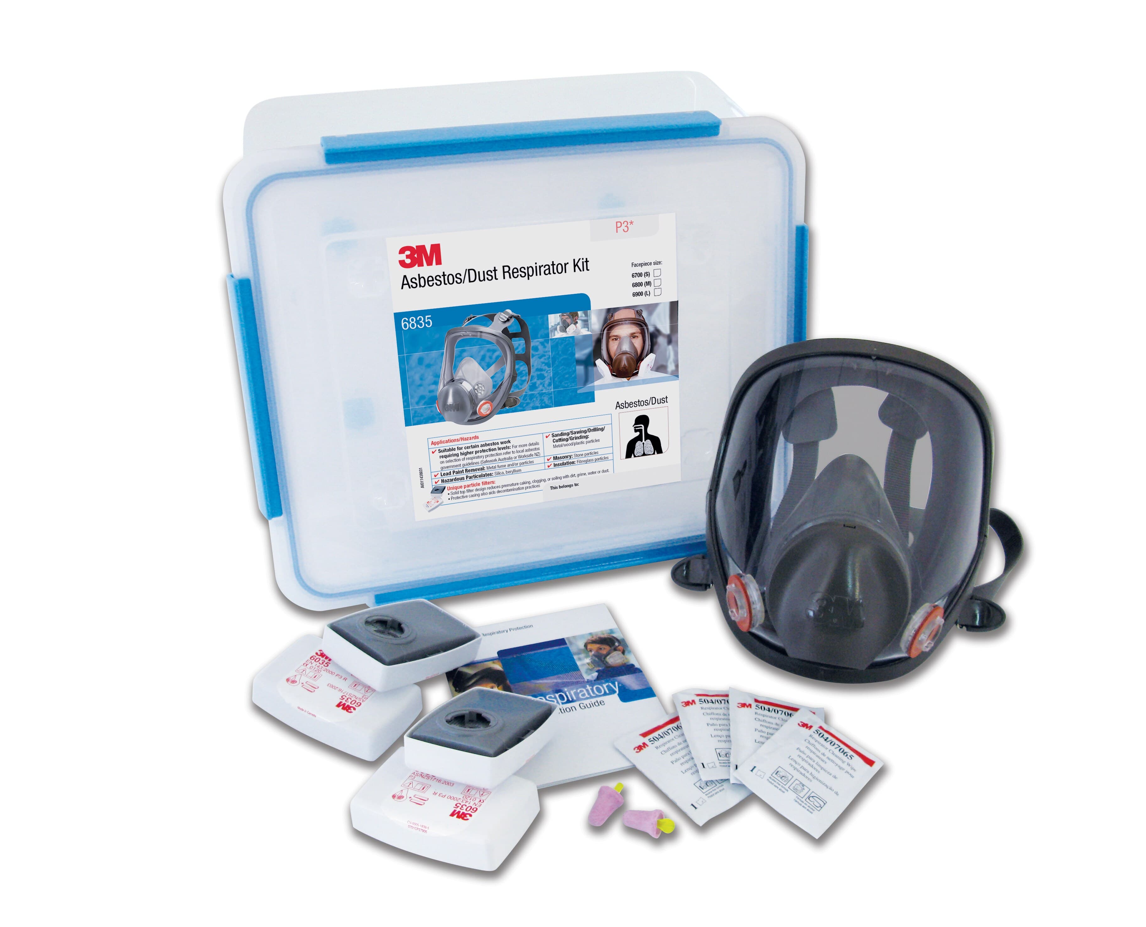 3M Asbestos/Dust Respirator Kit 6835, P3, Small, 1 Kit/Carton