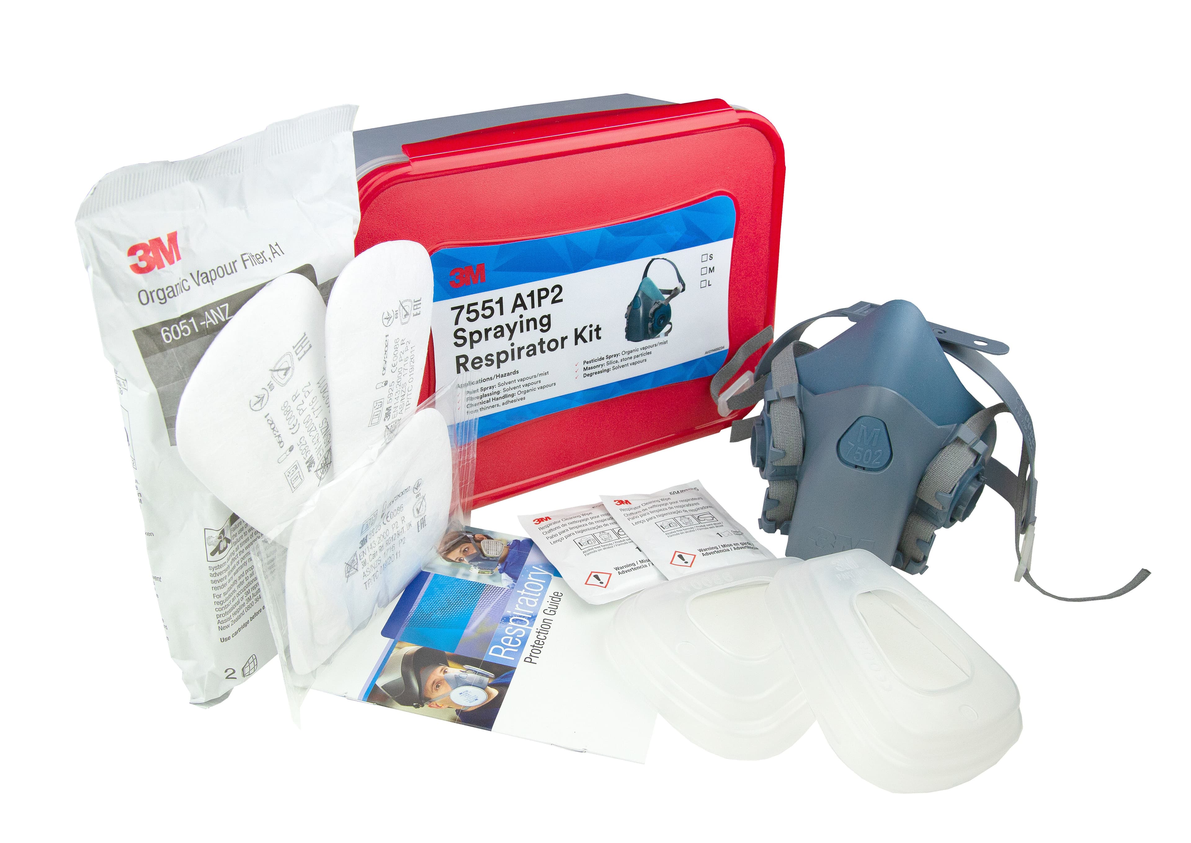 3M Spraying Respirator Kit 7551, A1P2, Medium