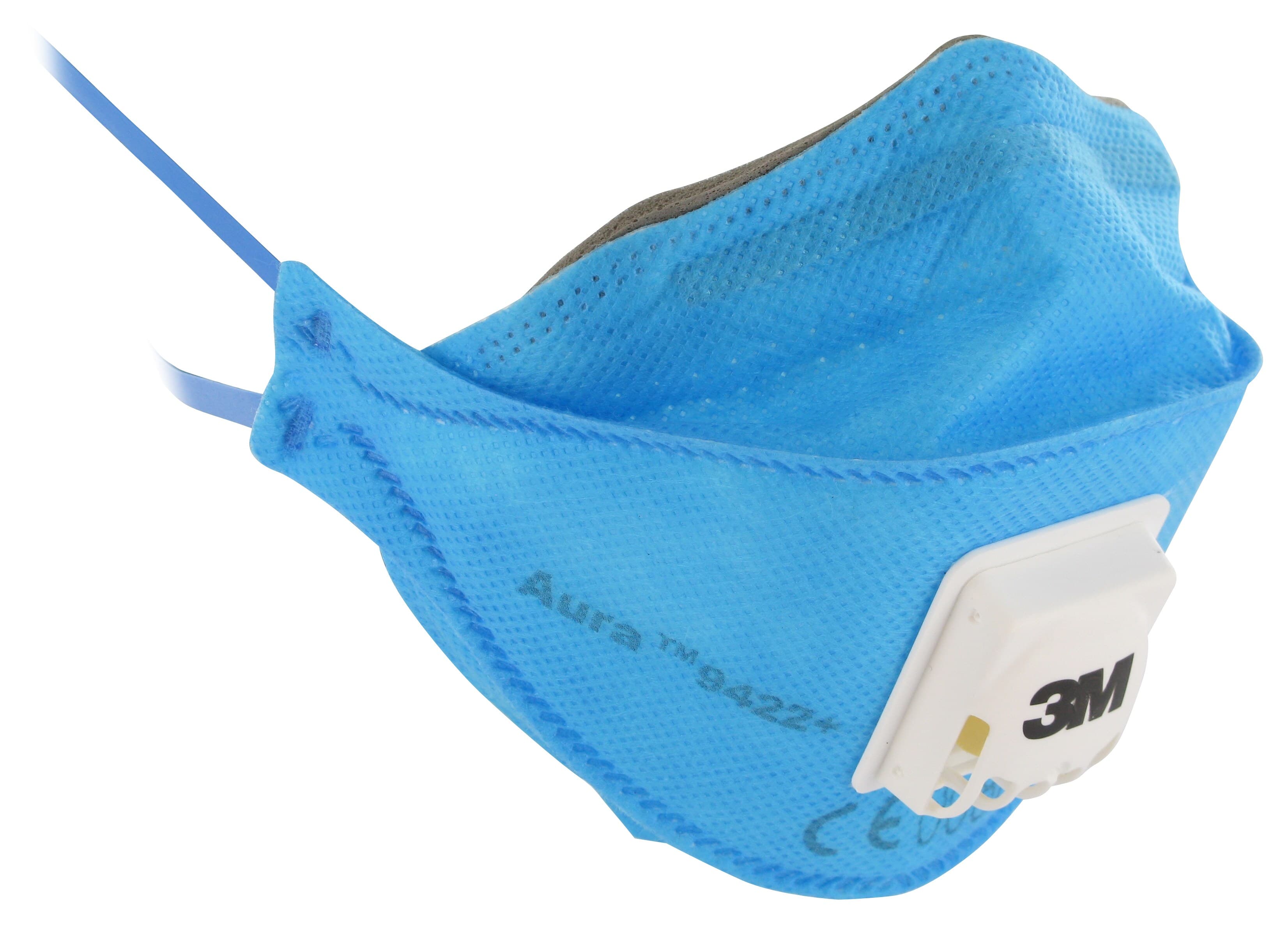 3M Aura Flat Fold Particulate Respirator 9422+, P2, valved, 10/Box_2