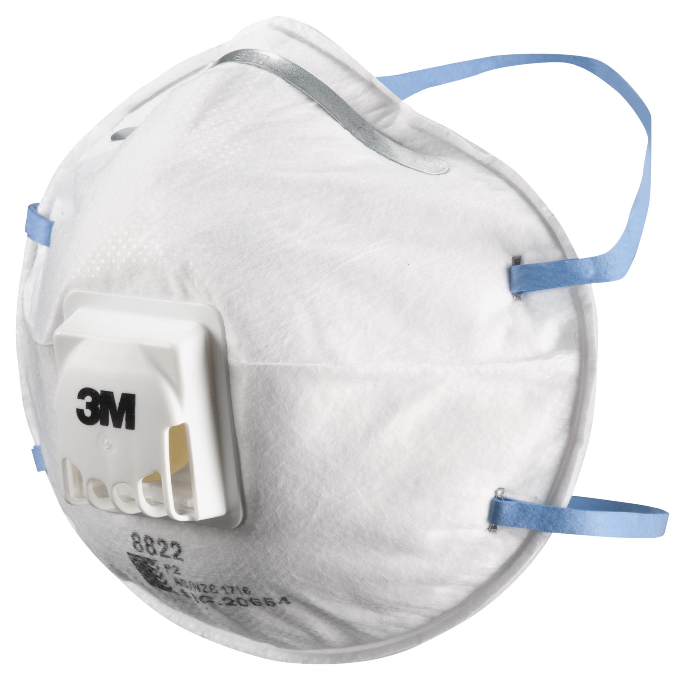 3M™ Cupped Particulate Respirator 8822, P2, valved, 10/Box_3