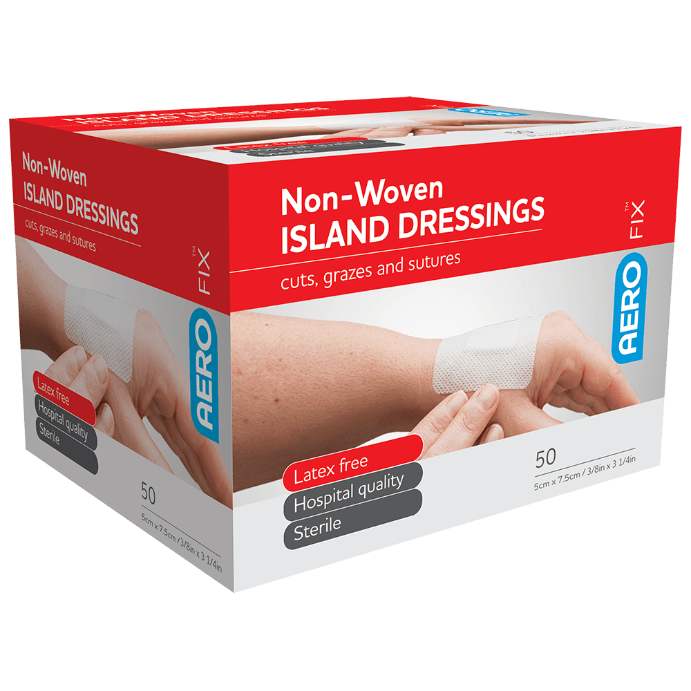 Aero Healthcare AEROFIX Non-Woven Island Dressing 5 × 7.5cm Box/50