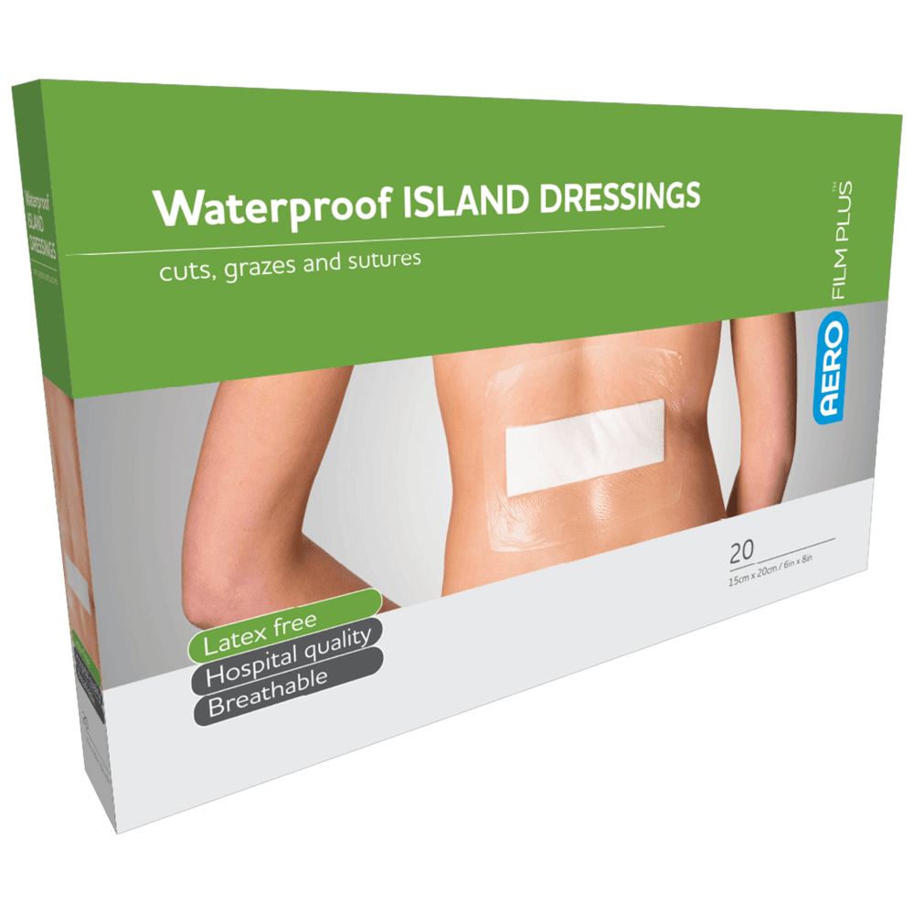 Aero Healthcare AEROFILM PLUS Waterproof Island Dressing 15 x 20cm  Box/20