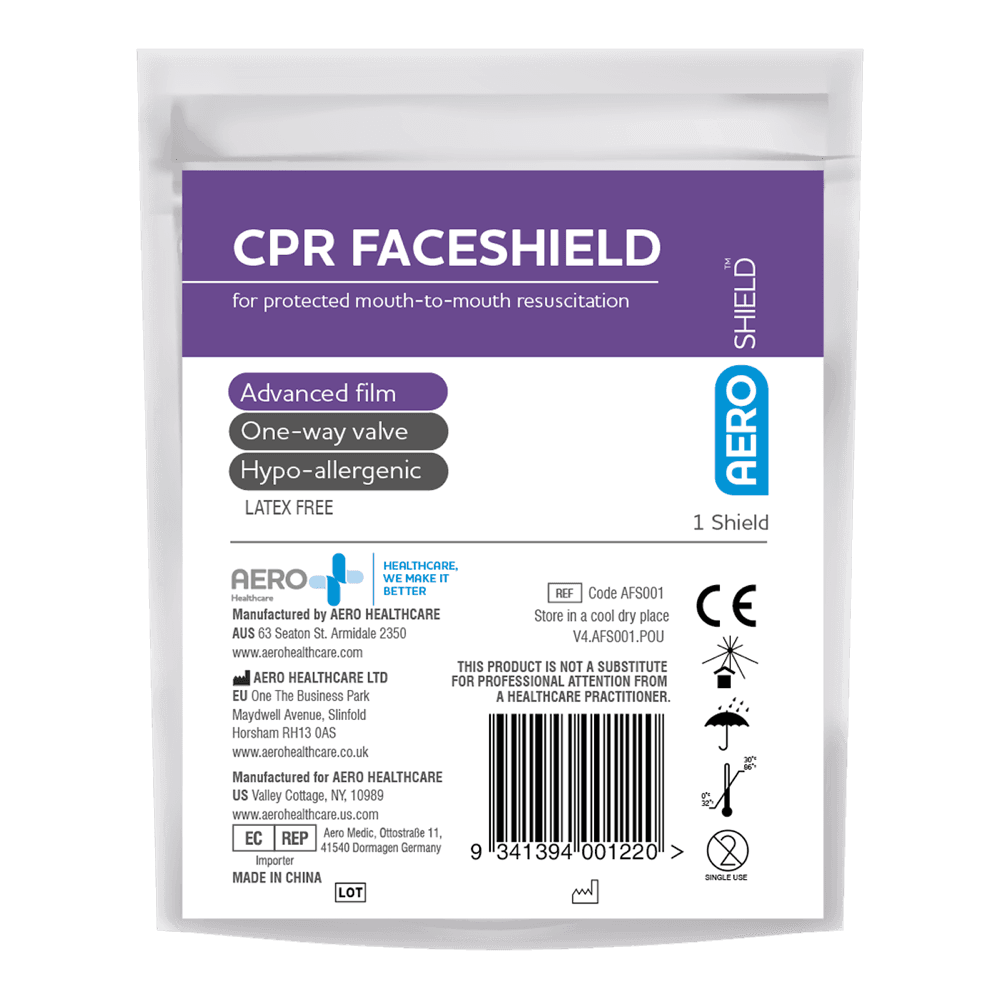 Aero Healthcare AEROSHIELD Disposable Face Shield with one-way valve