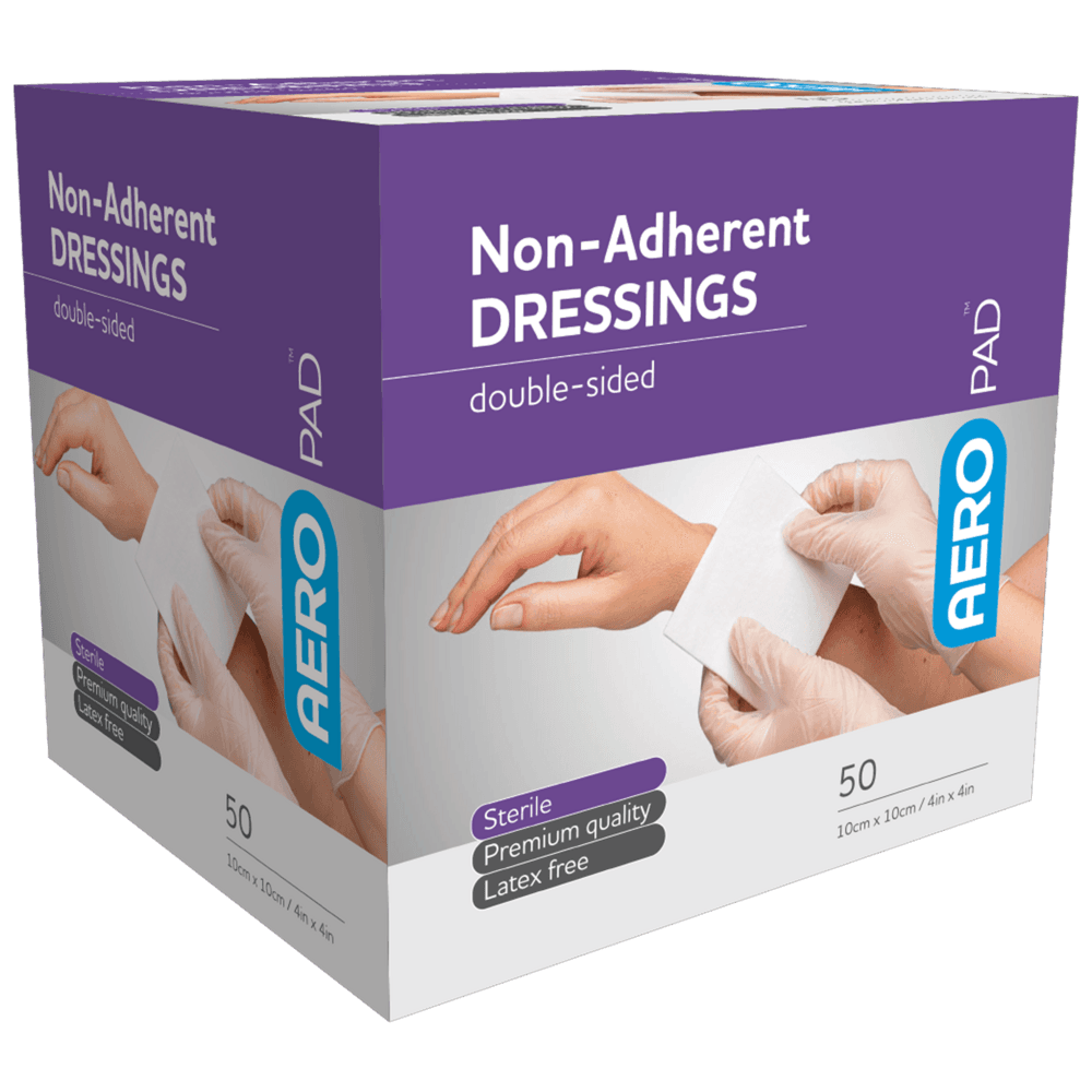 Aero Healthcare AEROPAD Non-Adherent Dressing 10 x 10cm Box/50