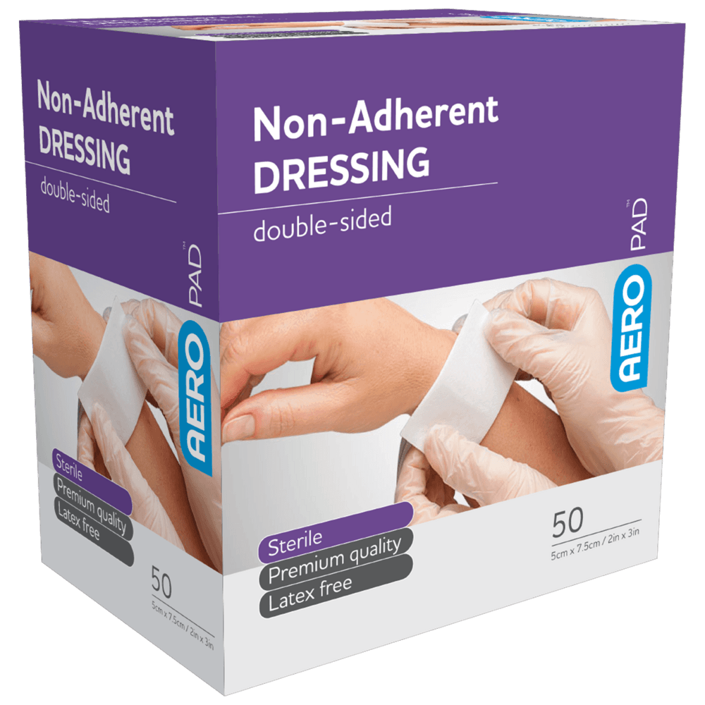 Aero Healthcare AEROPAD Non-Adherent Dressing 5 x 7.5cm Box/50