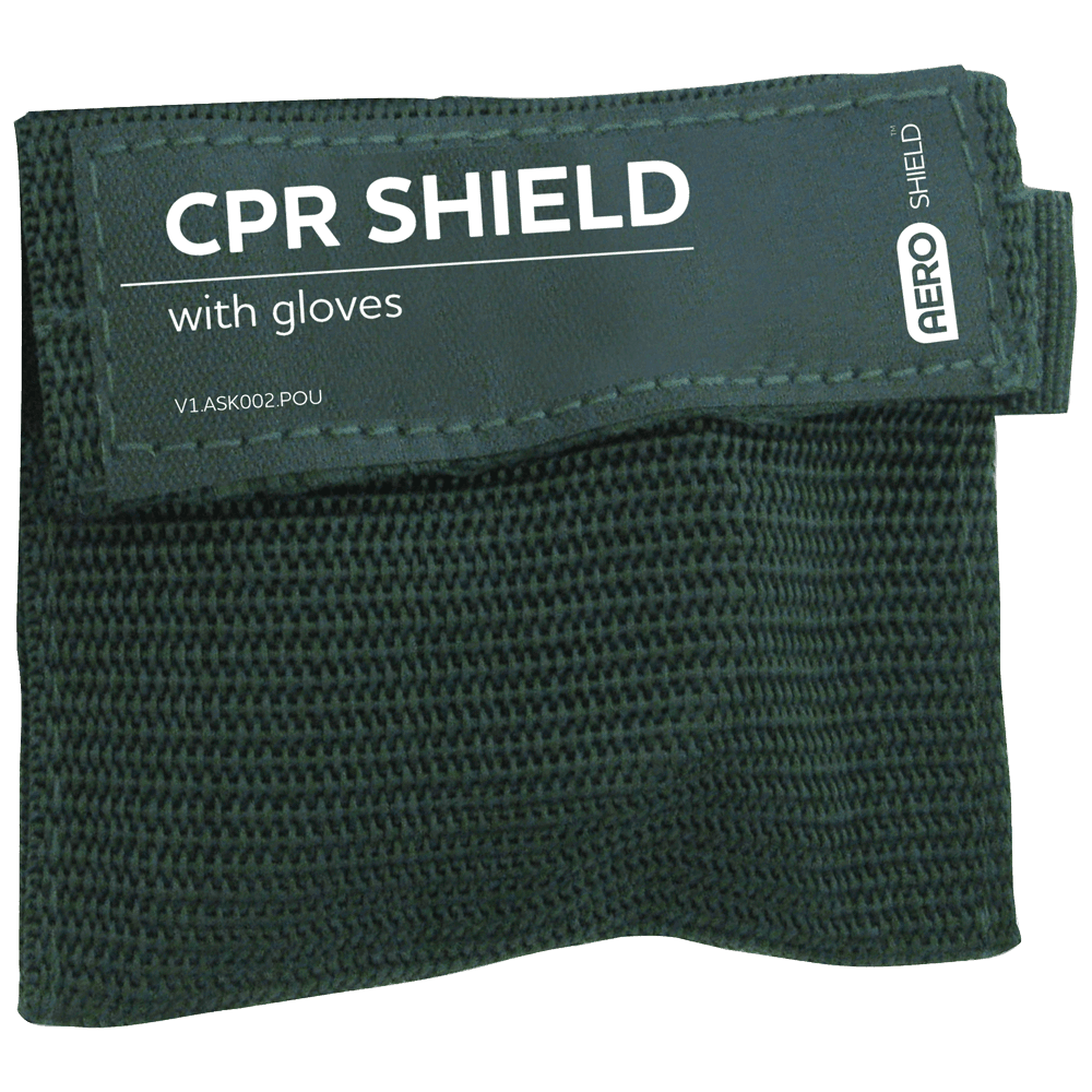 Aero Healthcare AEROSHIELD Key Ring CPR Face Shield + Gloves