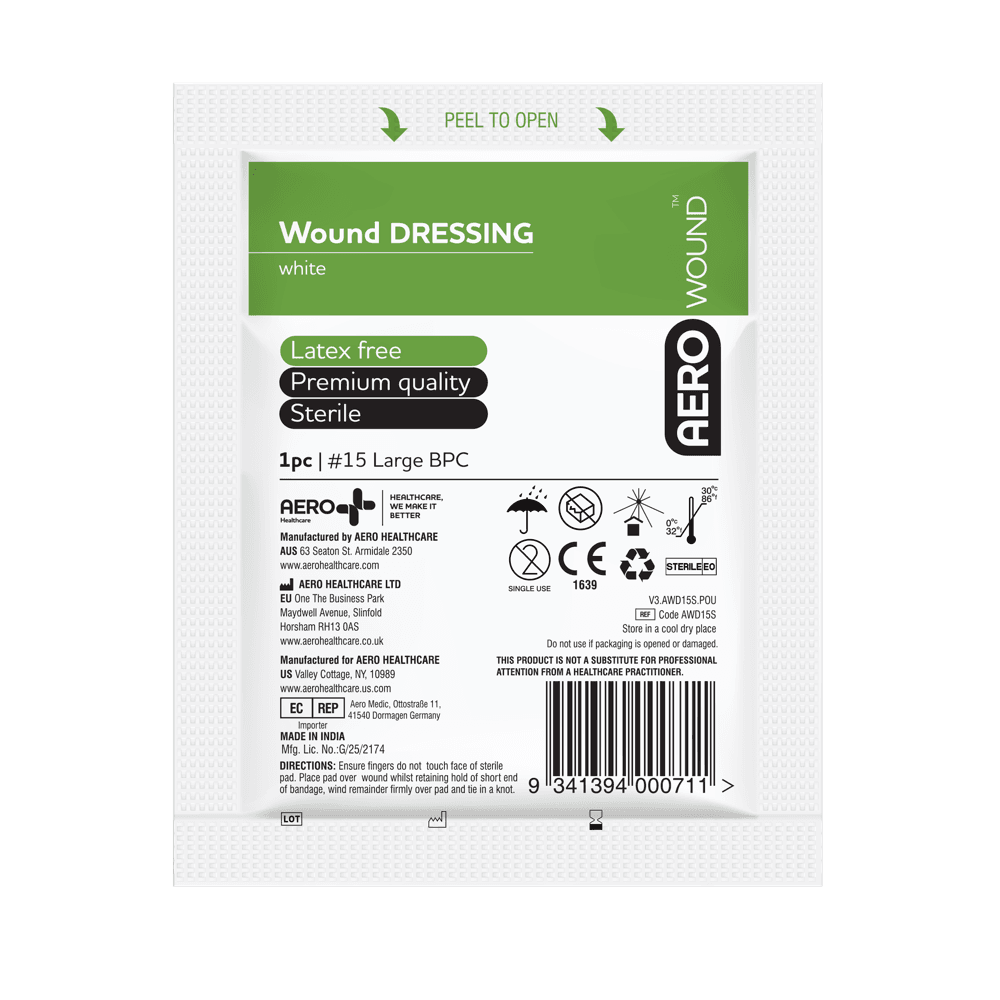 Aero Healthcare AEROWOUND #15 Wound Dressing 18 x 18cm Bag/12