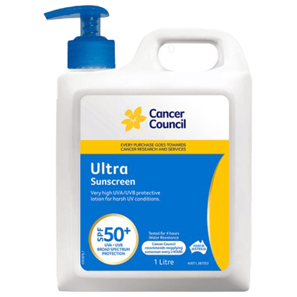 Aero Healthcare CANCER COUNCIL SPF50+ Ultra Sunscreen Pump 1L