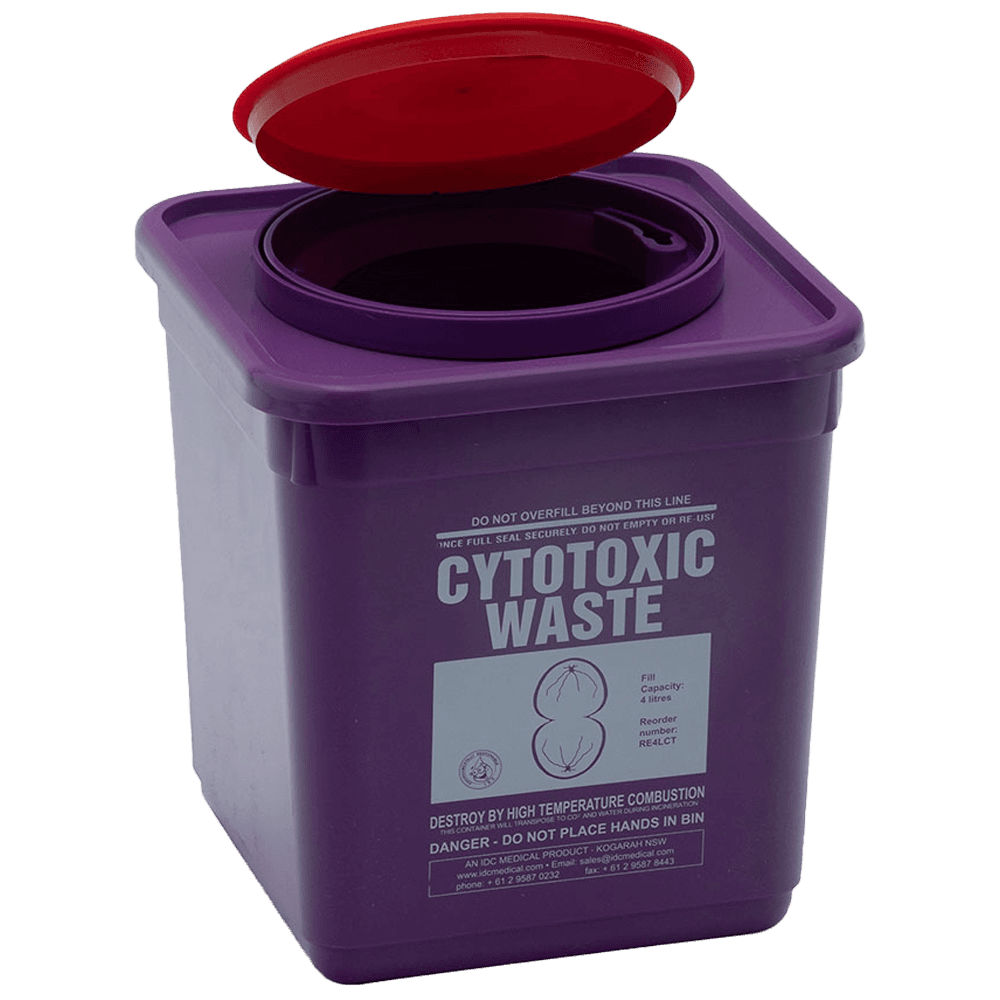 Aero Healthcare AEROHAZARD Cytotoxic Sharps Disposal Container 4L