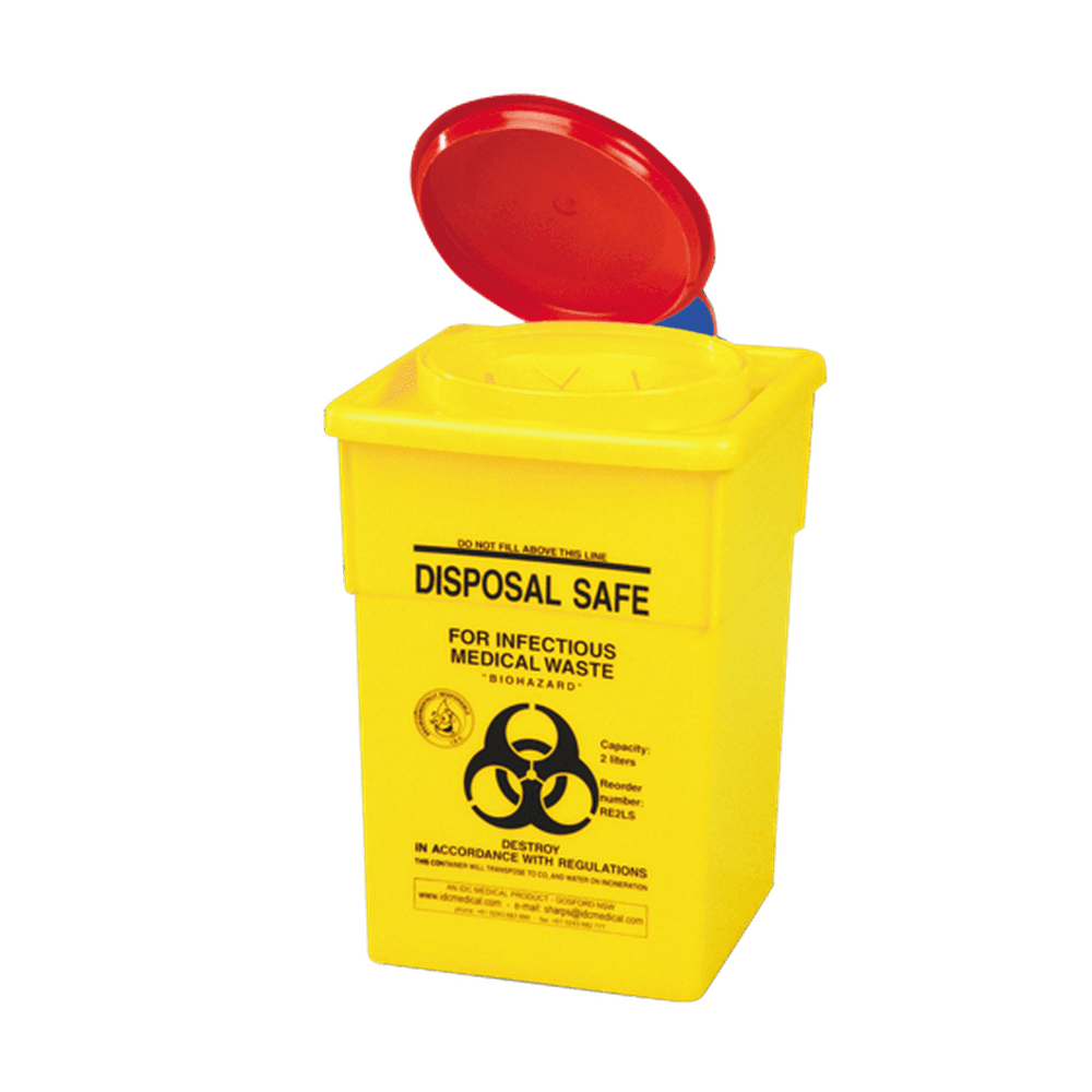 Aero Healthcare AEROHAZARD Sharps Disposal Container 2L