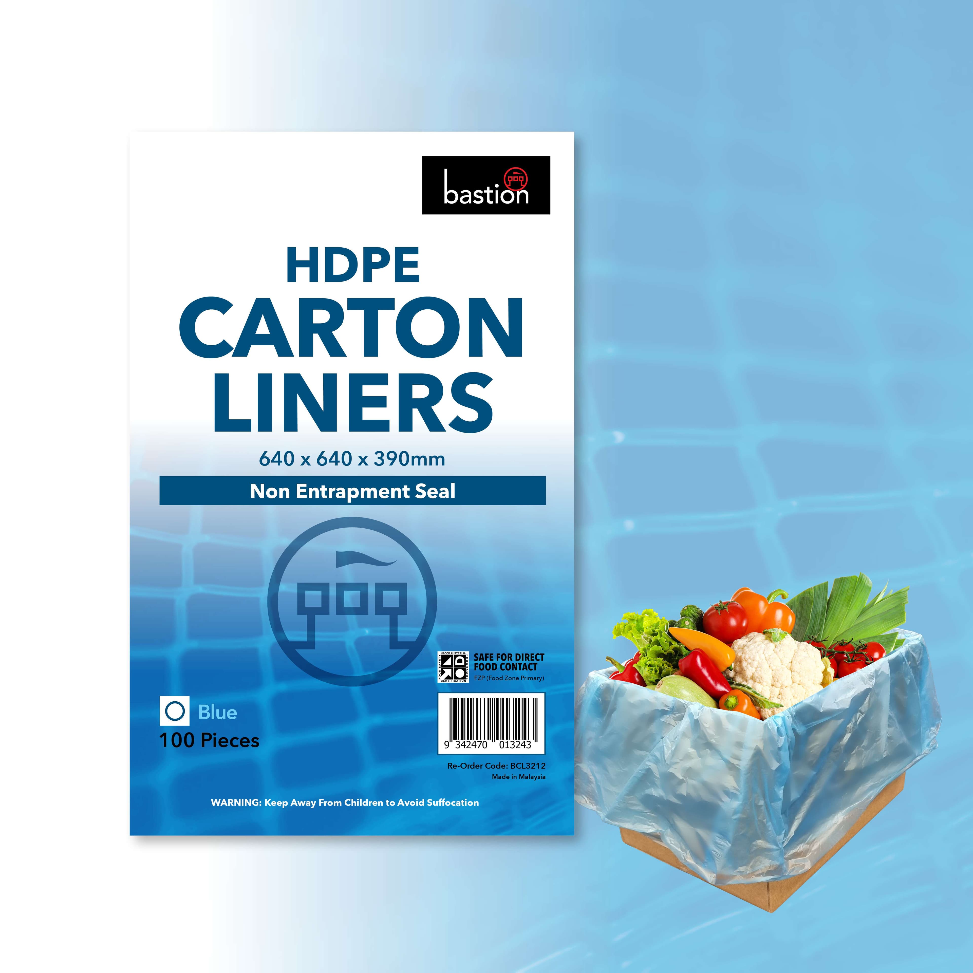 Bastion Carton Liner, HDPE, Blue 