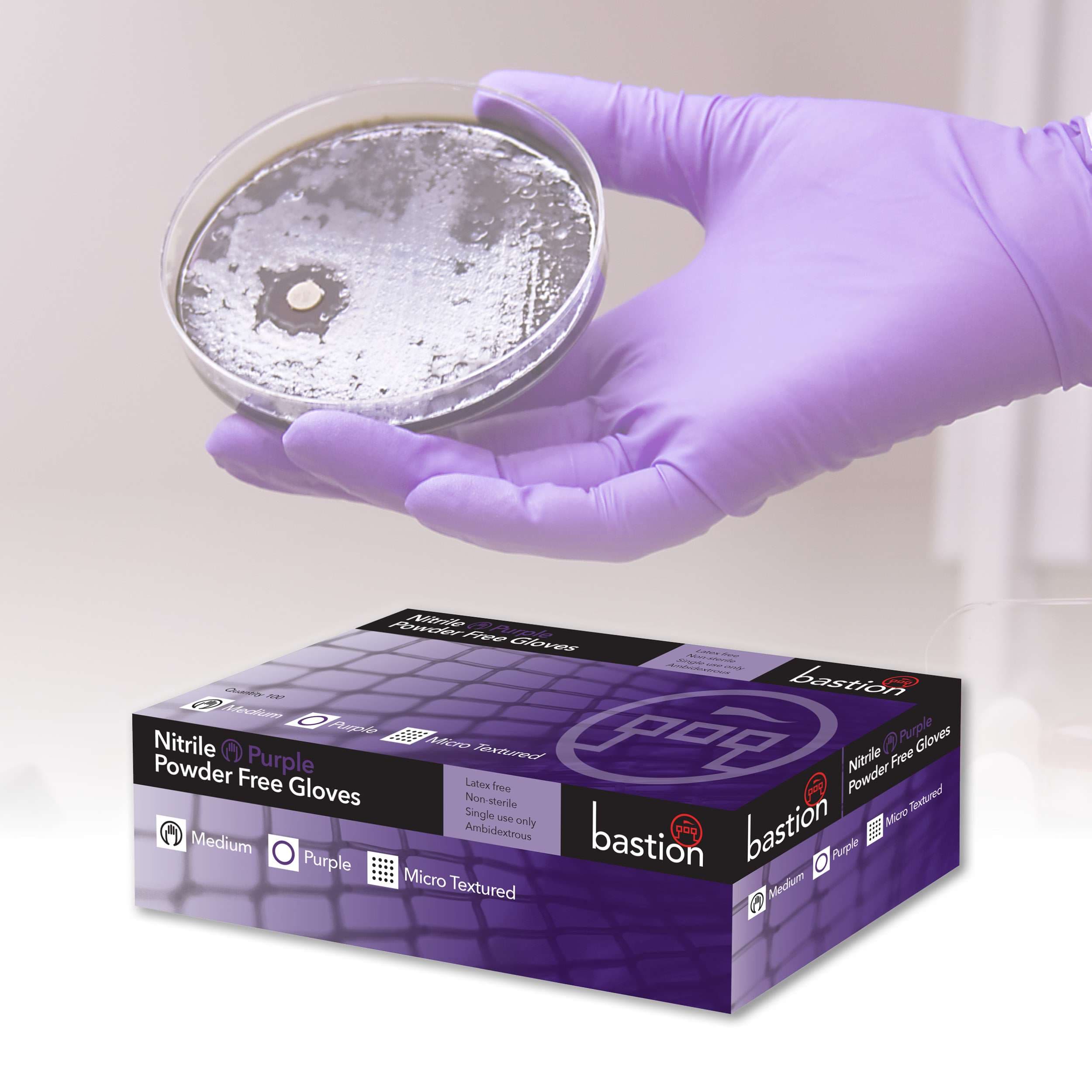 Bastion Nitrile  Gloves  -  Powder  Free  -  Micro Textured_2