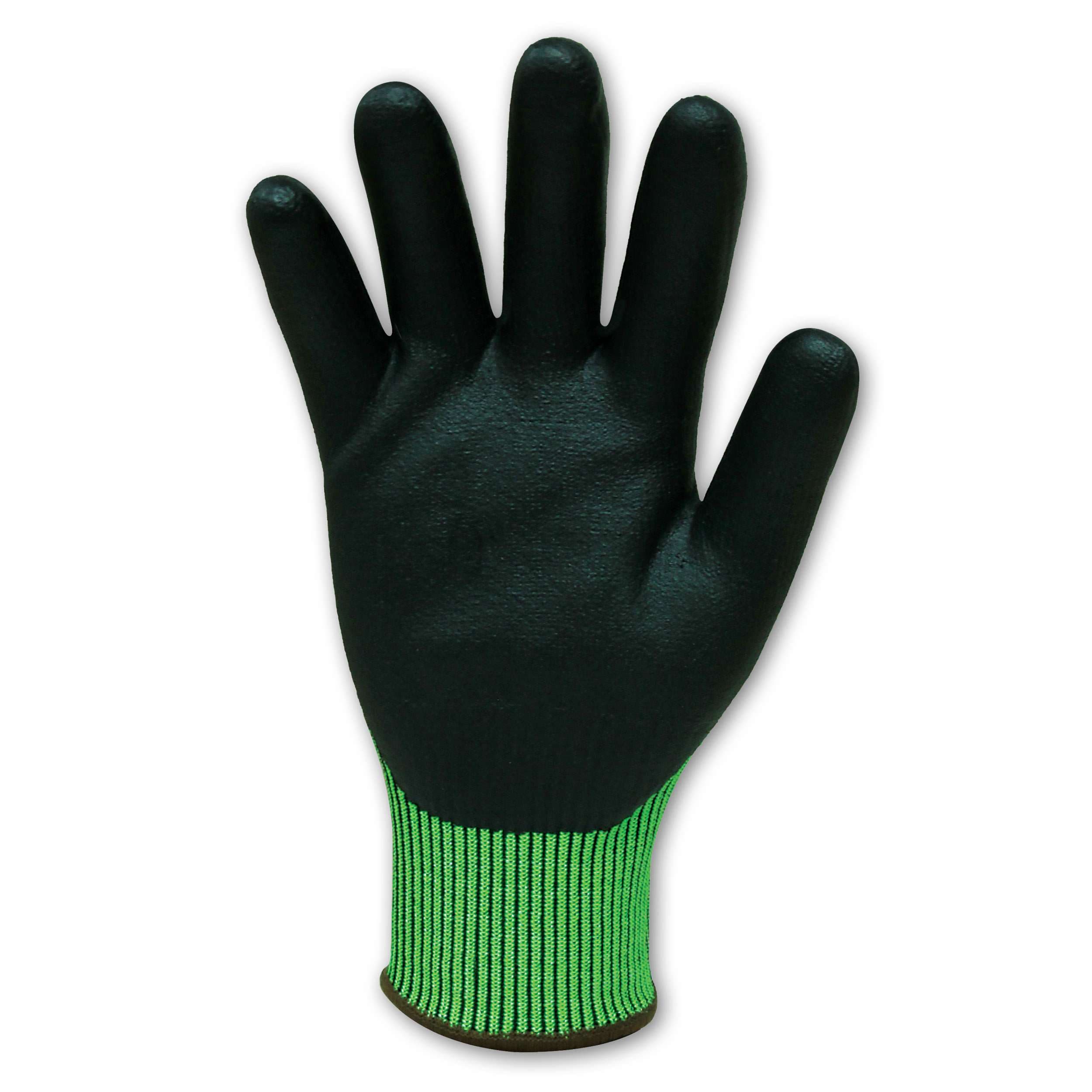 Bastion Soroca™ Cut 5 High Viz  Green  Hppe  Gloves - Black Micro Foam Nitrile Palm Coating_2