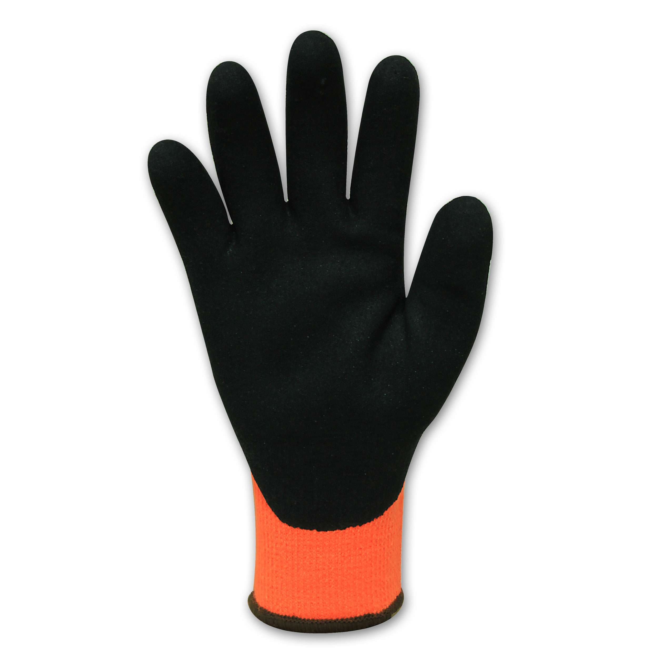 Bastion Modina™  Cut 3 Orange Acrylic  Thermal  Gloves - Black Sandy Latex Coating_0