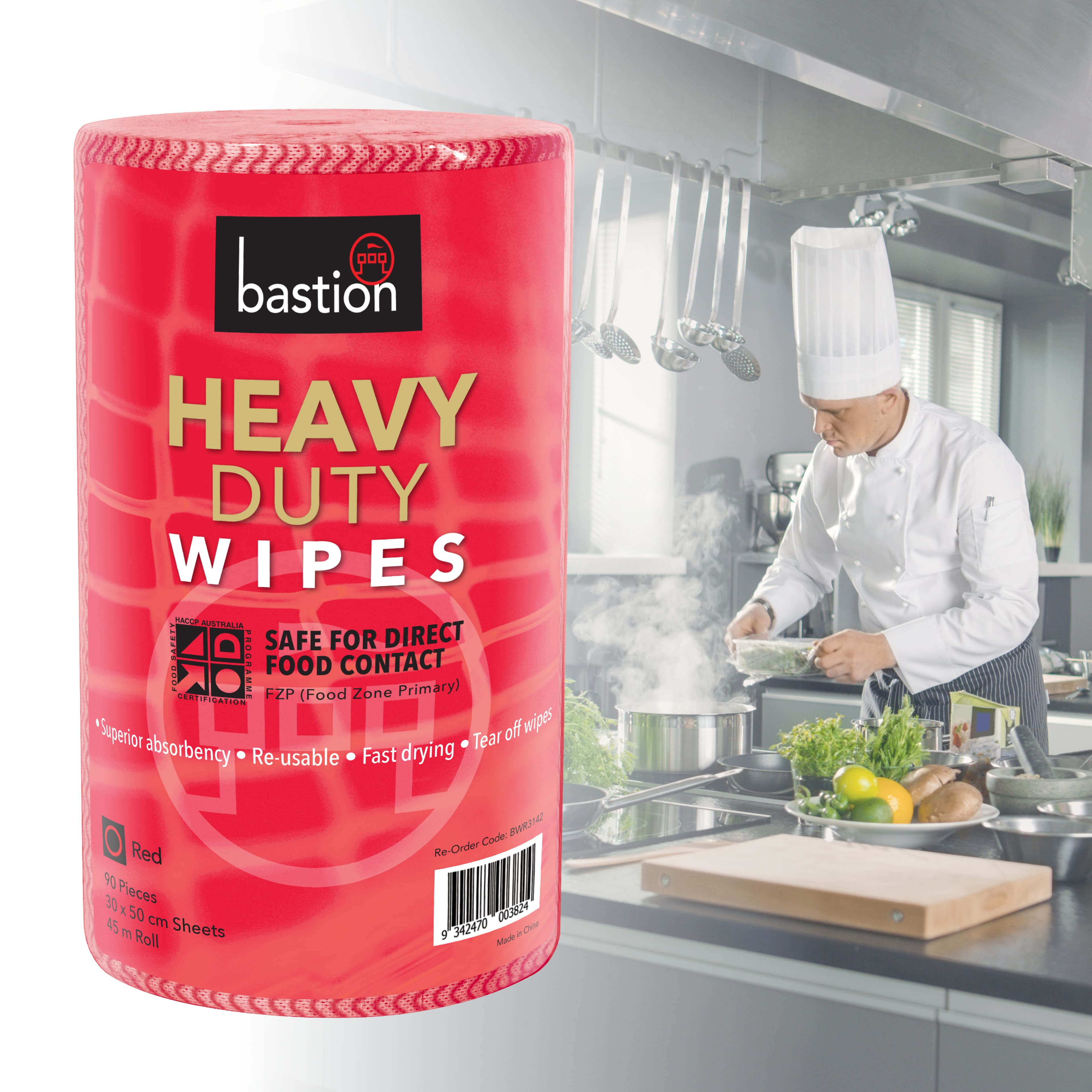 Bastion Heavy  Duty  Wipes  -  Rolls