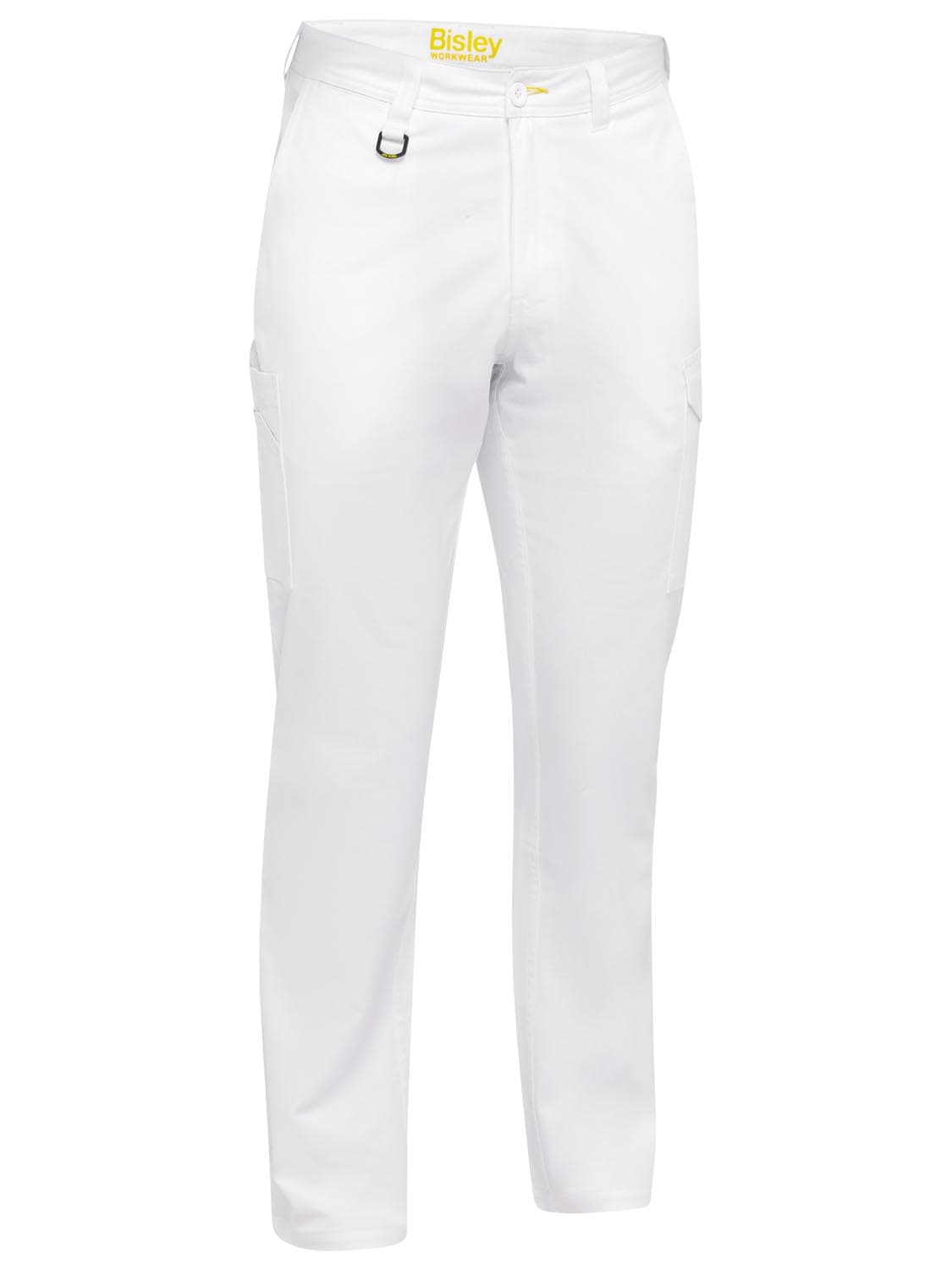 Bisley Stretch Cotton Drill Cargo Pants - White 112 REG_9