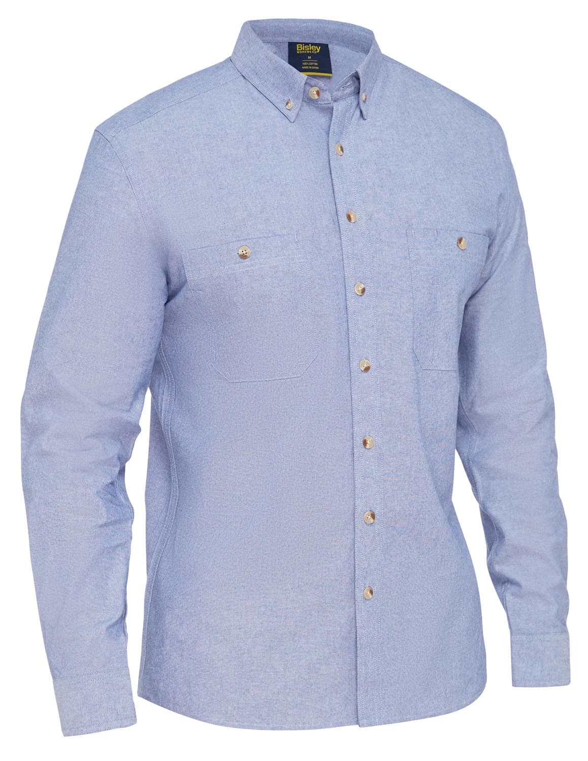 Bisley Mens Long Sleeve Chambray Shirt