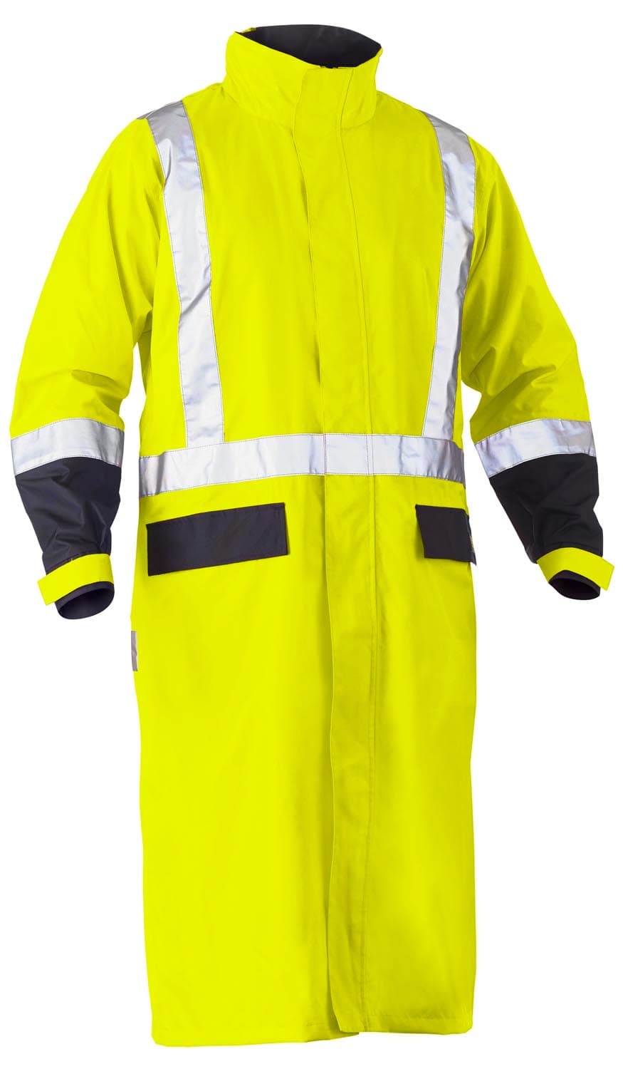 Bisley Taped Hi Vis Long Rain Coat_1