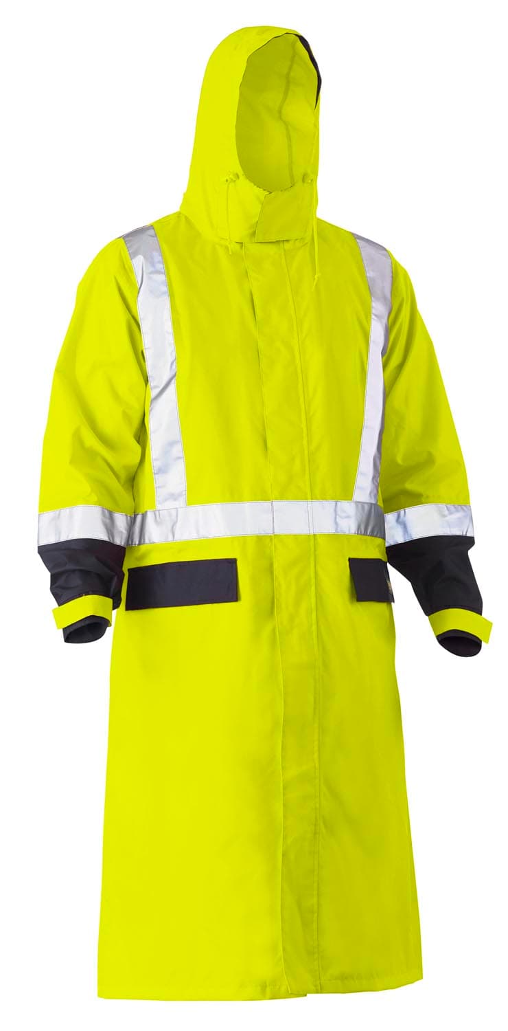 Bisley Taped Hi Vis Long Rain Coat_2