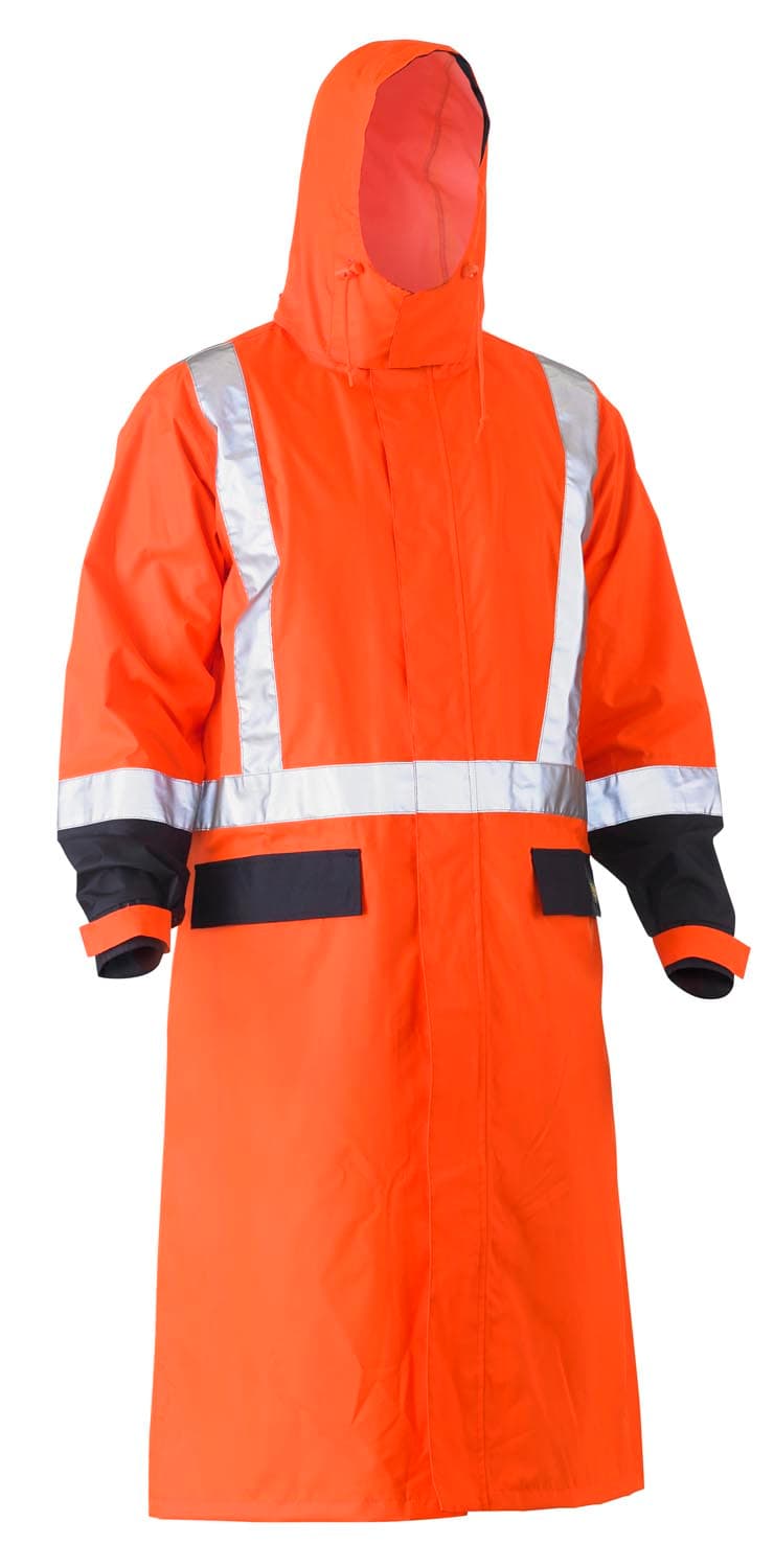 Bisley Taped Hi Vis Long Rain Coat_7