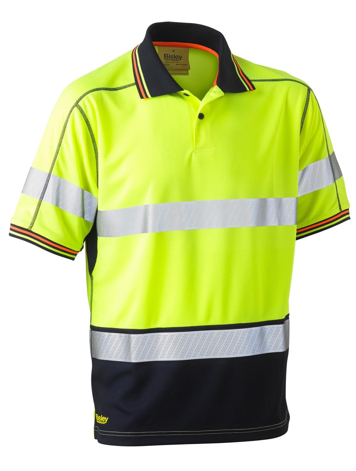 Bisley Taped Hi Vis Polyester Mesh Polo