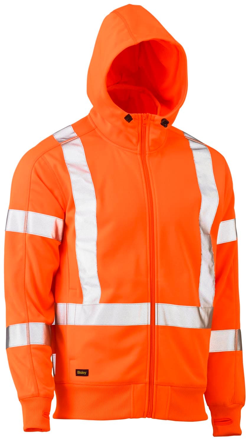 Bisley X Taped Hi Vis Zip Front Fleece Hoodie_3