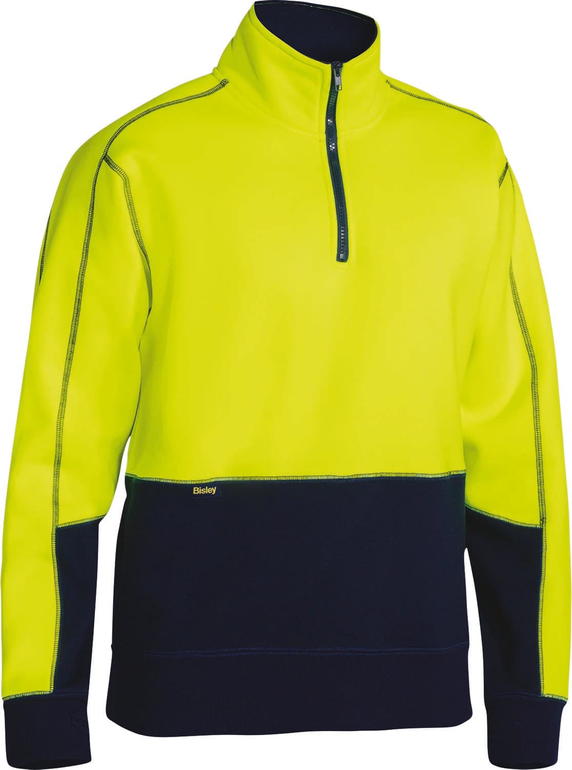 Bisley Hi Vis Fleece 1/4 Zip Pullover