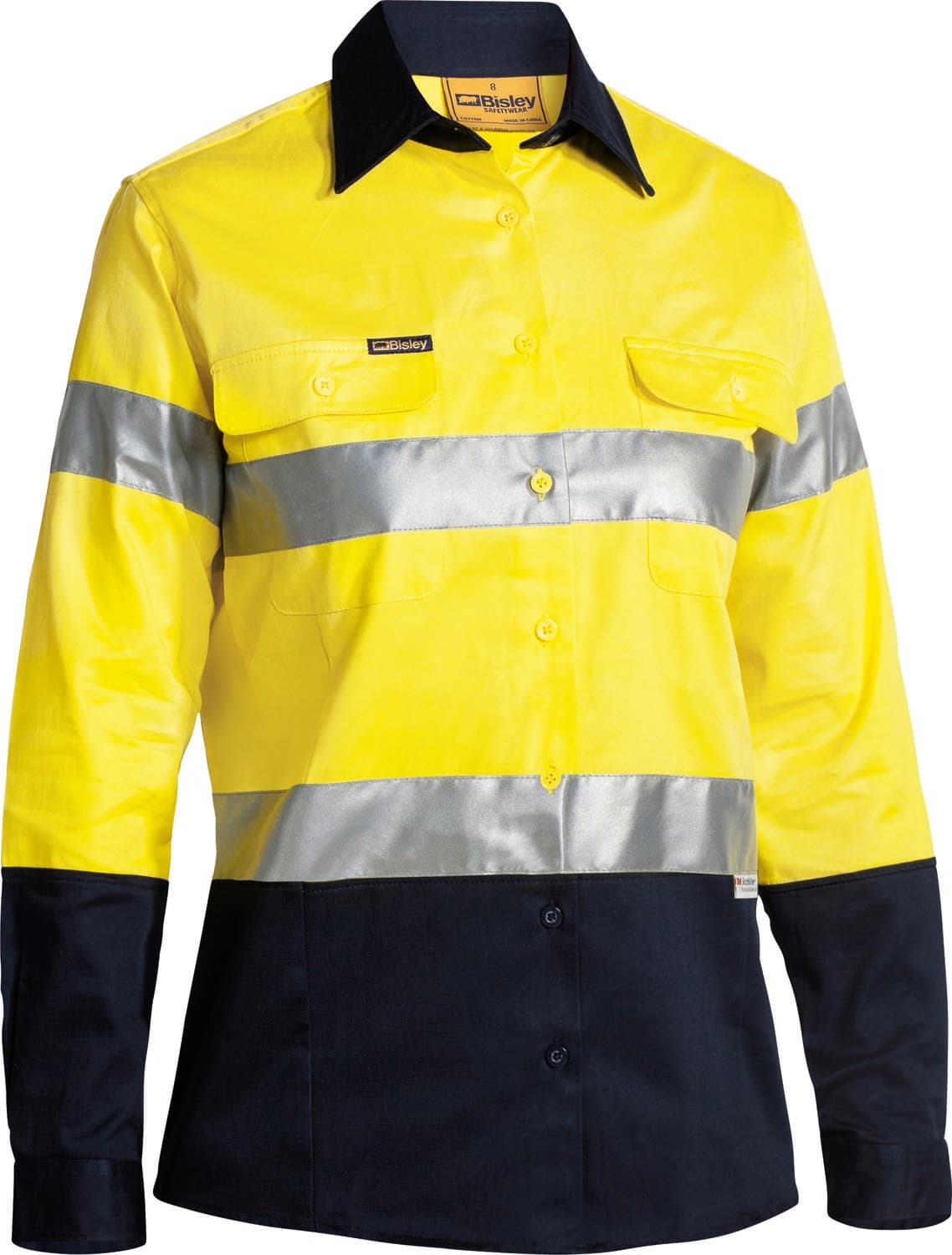 Bisley Women's Taped Hi Vis Drill Shirt