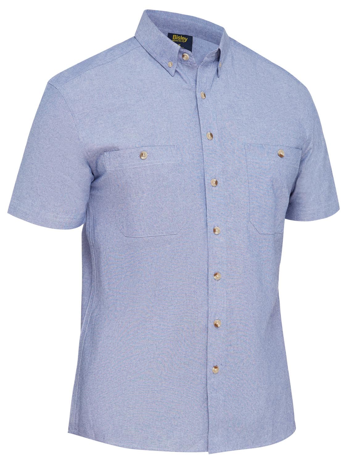 Bisley Mens Short Sleeve Chambray Shirt