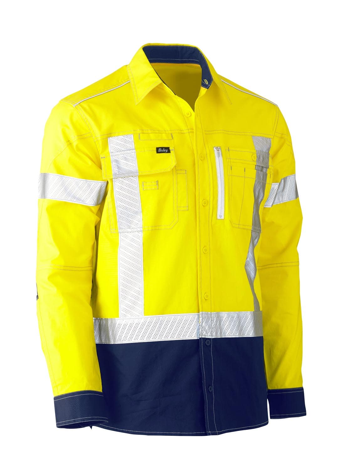 Bisley Flx & Move™ X Taped Hi Vis Utility Shirt