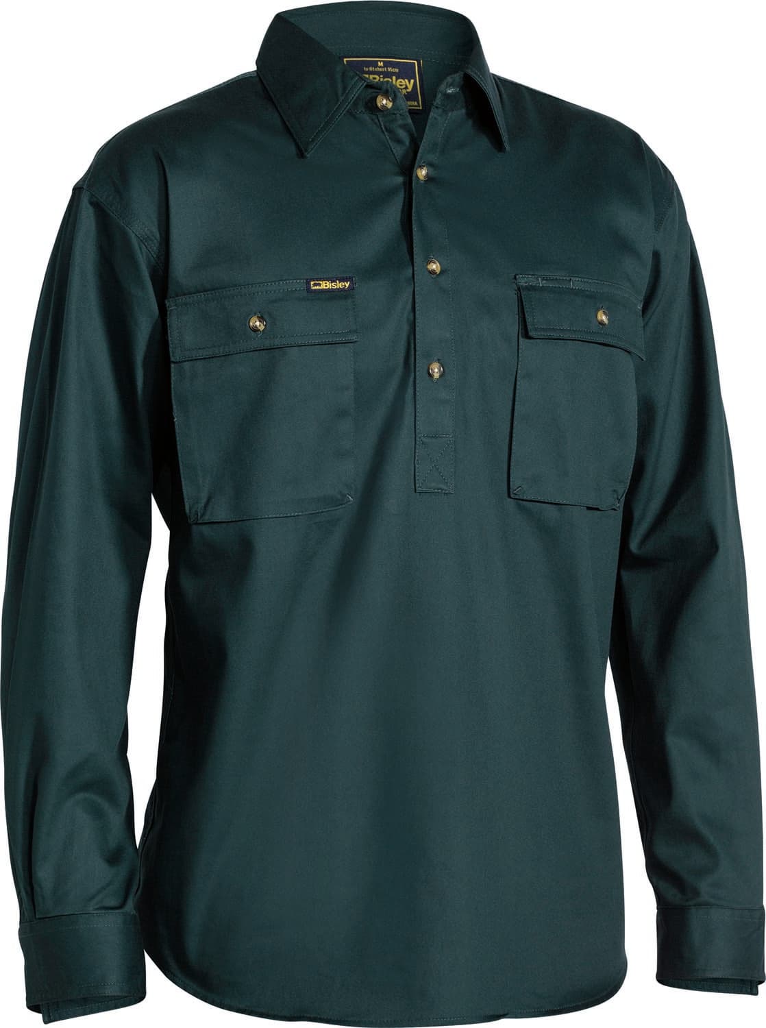 Bisley Closed Front Cotton Drill Shirt_2