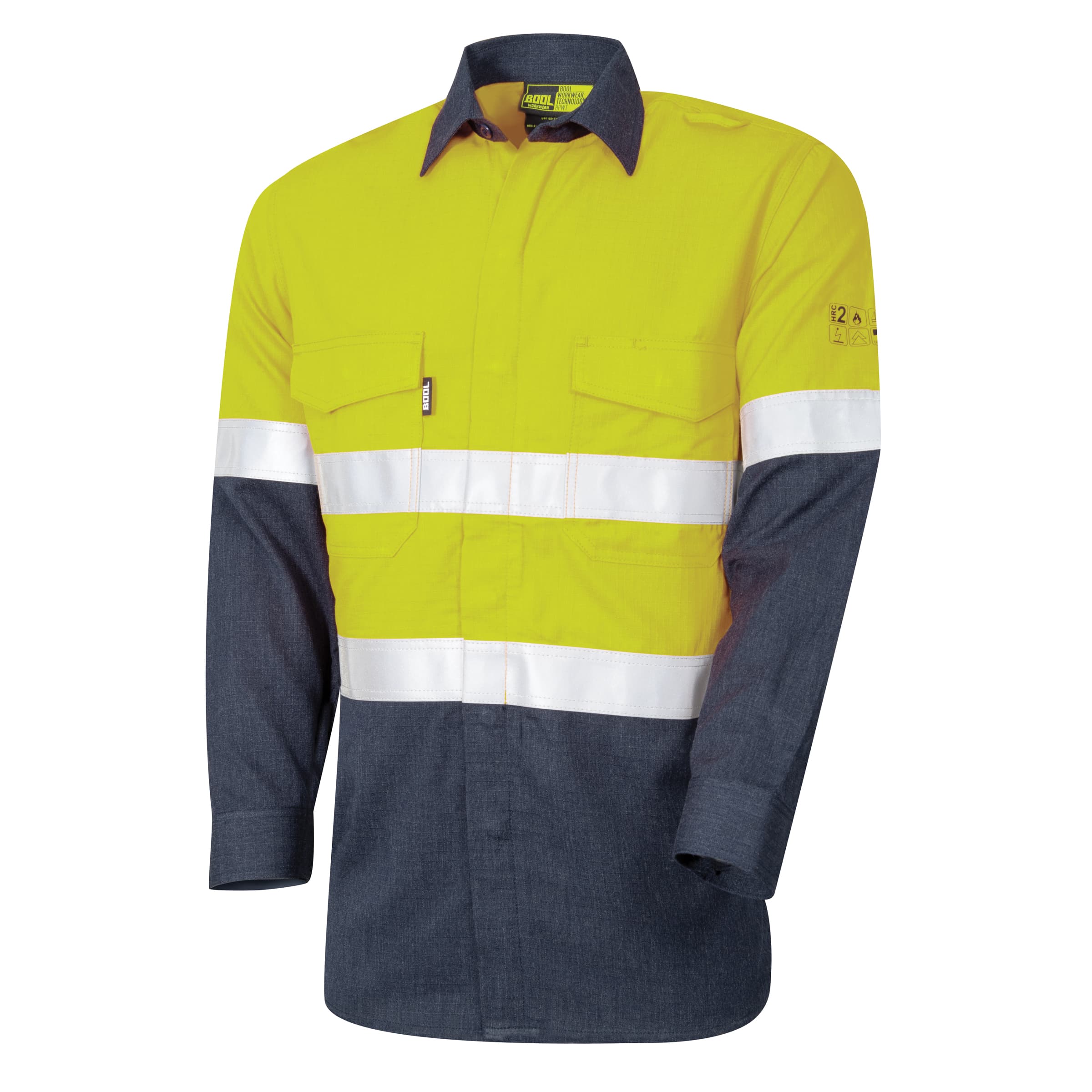 Bool PT Shirt 197gsm Parvotex 2.0 L/S Two Tone Fire Retardent With Loxy FR 9801 Two Hoop Reflective Tape_1