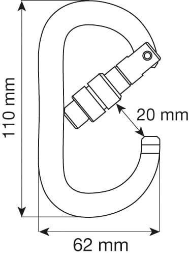 CAMP Oval XL Lock - Black