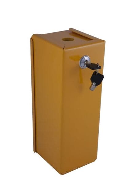 FastAid Sharps Metal Safe, 1.8L, Yellow Armour, Includes 2 Square 2L Plastic Sharps Containers