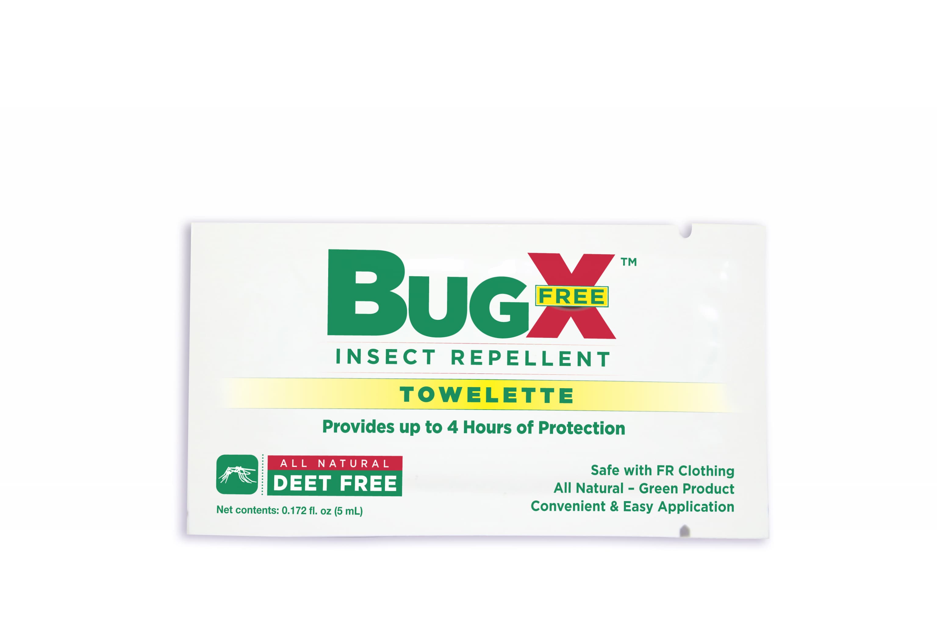 First Aid Only BugX DEET FREE Insect Repellent Wipes, 300/box