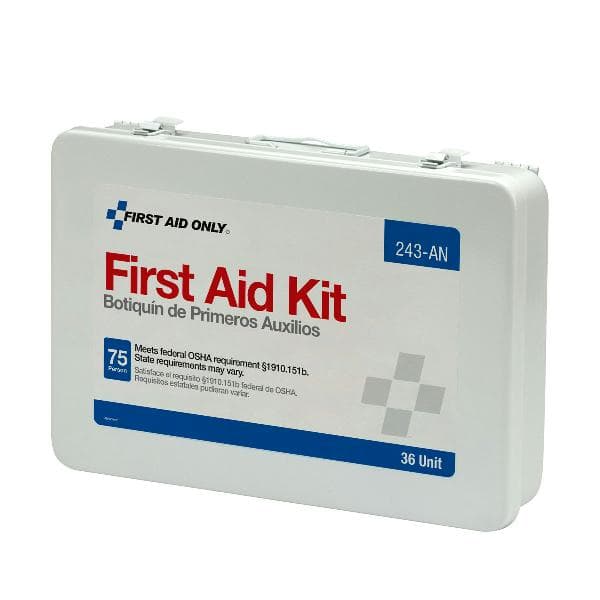 36 Unit First Aid Kit, Metal Case