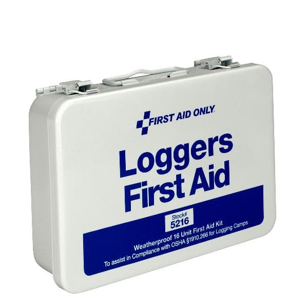 25 Person Loggers First Aid Kit, Metal Case, Custom Logo_1