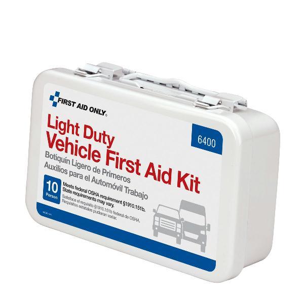 10 Person Vehicle First Aid Kit, Metal Case