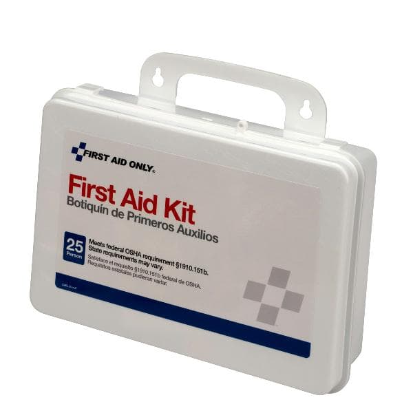 25 Person First Aid Kit, Weatherproof Plastic