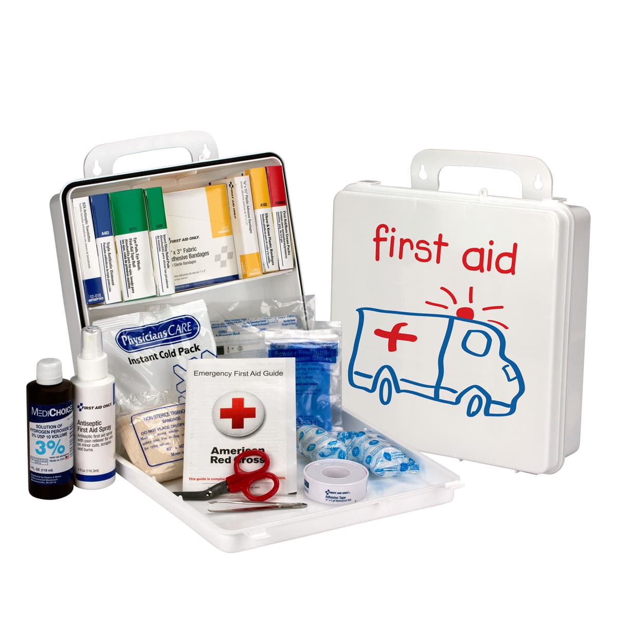 Pediatric 25 Person Kit, Plastic Case