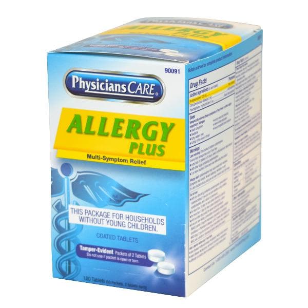 First Aid Only PhysiciansCare Allergy Plus, 50x2/box