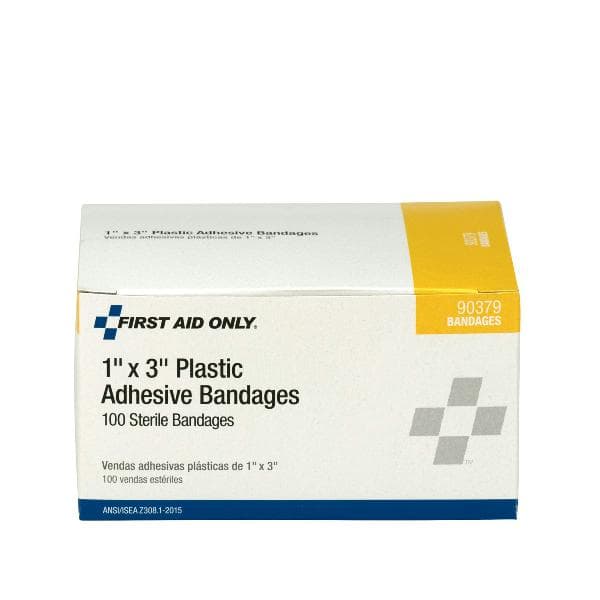 First Aid Only 1"x3" Plastic Bandages, 100/box_2